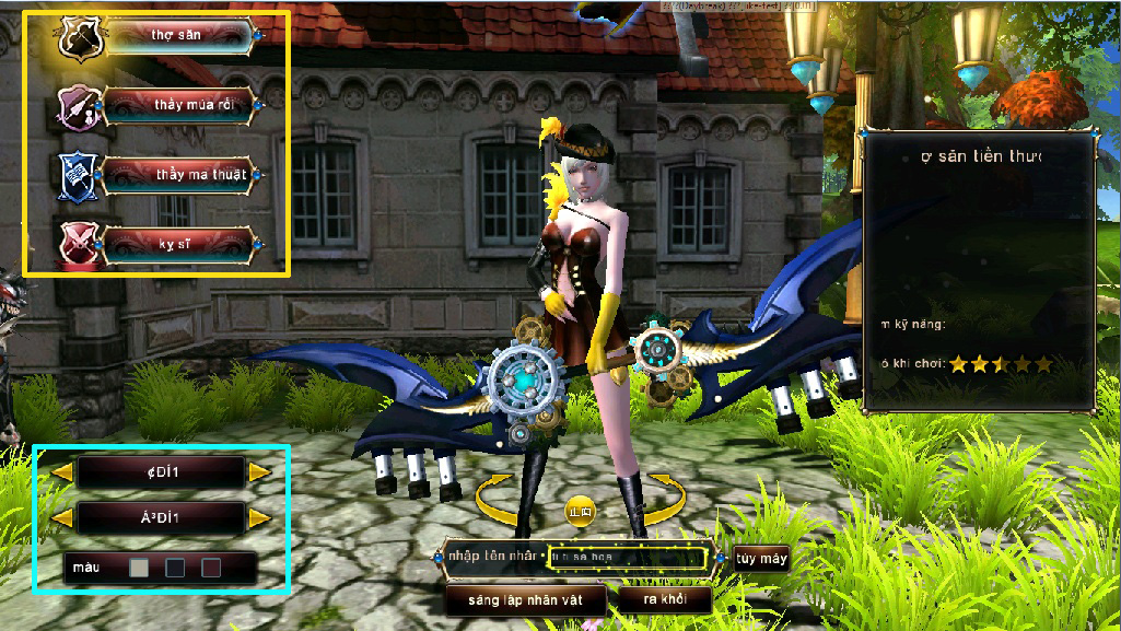 Tạo nh&acirc;n vật